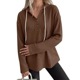 Casual Pullover Hoodie with V Neck Regular Length American and European Style Regular Sleeve Autumn Long Sleeve Women Hoodie