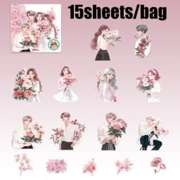 Mr. Paper 4 Style 20 Pcs/ Pack PET Light Retro Japanese And Korean Character Stickers Decorate The Handbook Material