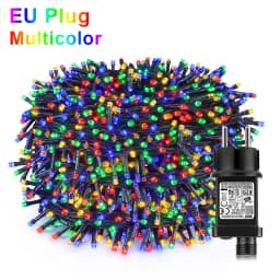 Energy Saving LED Outdoor Garden String Lights 10M 20M 30M 50M 100M Solar/EU/US Plug Charging LED Christmas Lawn Luminous Lamp