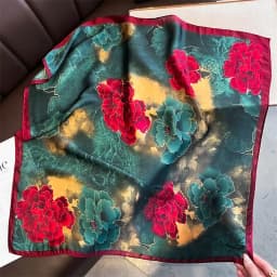 2025 New Yellow Lemon Print Square Silk Scarf for Women 70*70cm Neck Ties Fashion Decorate Neckerchief Female Hijab Bag Ribbions