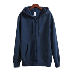 customized LOGO spring and autumn Joker young men's and women's solid zipper cardigan fleece hoodie jacket women coat