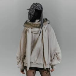 2000s American Vintage Elegant Fur Patchwork Hooded Coat Thicken Korea Zipper Streetwear Loose Y2k Jacket New Winter Women Top