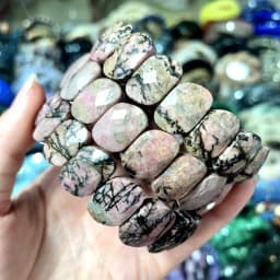 New 10X12MM Natural Stone S-shaped Amethyst Agate Tiger Eye Crystal Bracelet for Men and Women, Simple and Fashionable Jewelry