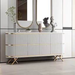 Italian light luxury rock slab dining side cabinet, simple and modern wall-to-wall foyer wall-to-wall decorative cabinet, high-e