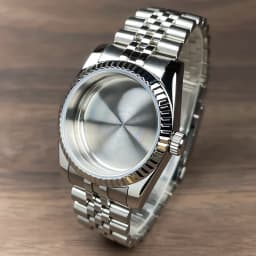36mm/39mm Fluted Bezel NH35 Case For SK DJ Replacemet Part Sapphire Glass Stainless Steel Fit Nh35 Nh36 Movement Watch Case NH35