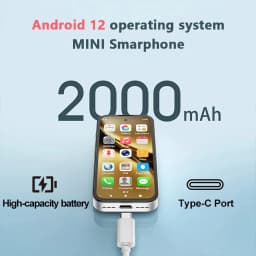 UNIWA Q333 4G 3.58 Inch Mini HD Smartphone 3GB RAM 64GB ROM 2000mAh Mobile Phones BT 5.0 Google Play Store Face ID Small Phone