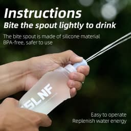 ESLNF 500ml Collapsible Water Bladder Soft Water Bag BPA‑Free Food Grade Leak‑Proof Portable Running Cycling Camping Hydration