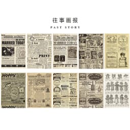10 Pcs Large Size Junk Journal Paper Retro Map Material for DIY Scrapbooking Collage Album Week Diary Decoration Background