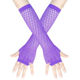 1Pair Womens Long Fishnet Net Gloves Fingerless Mesh Gloves Punk Rock Fancy Night Club Party Arm Warmer Gloves Sexy Gloves