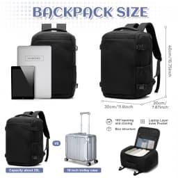 Backpack for Men, Portable Backpack Travel backpack Cabin Size, Backpack 40x30x20 Ryanair Cabin Bag Hand Luggage Backpack Laptop