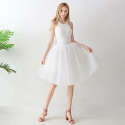 New Pink High-waisted Gauze Puffy Skirts Soft Yarn Fashion Tutu Short Skirt Women Dress