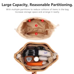 CRAZYSMITH Bag Organizer For LV Nano Noe Handbag Dupont Paper Inner Bag Insert Storage Bags Drawstring Liner Bag Support Shaper