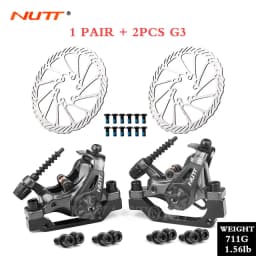 NUTT DA6S Mountain Bike Dual Piston Drive Disc Brake Caliper 160mm Rotor Mechanical Line Pull Disc Brake Scooter Bicycle Parts
