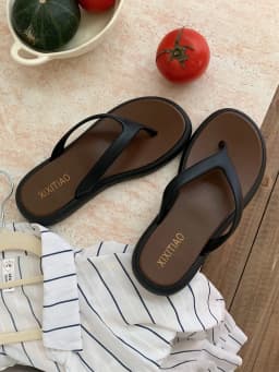 Women Flip Flops Color Blocked Flip Flops For Women 2024 Summer Slippers Anti Slip Soft Flat Bottomed Beach Shoes