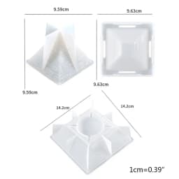 3pcs Pyramid Ashtray Epoxy Resin Mold Smoke Storage Box Casting Silicone Mould DIY Crafts Ornaments Making Tool