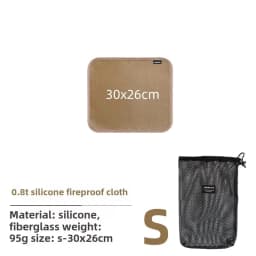 New Outdoor Camping Fireproof Cloth Picnic Barbecue Insulation Mat Flame Retardant High Temperature Fire Blanket Fiberglass Mat