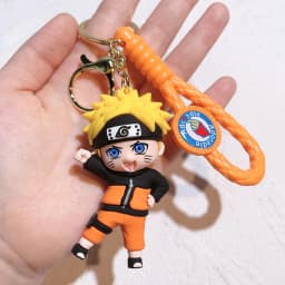 Cartoon PVC Naruto Anime Peripheral Keychain Naruto Silicone Figure Car Key Chain Christmas, Halloween Gift