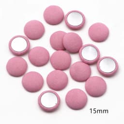 50pcs 12mm/15mm Mix Colors Fabric Covered Round Buttons Home Garden Flatback Cabochon Crafts Scrapbooking DIY