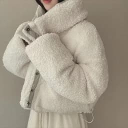 Korean Double-Sided Wear Lamb Fur Patchwork Down Cotton Jacket Women's Autumn Winter Fashion Short Big Lapel Student Bread Coat