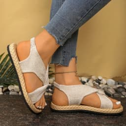 New Summer Women's Slip-On Sandals, Breathable, Lightweight, Simple, Stylish Outdoor Party Sandals for Women to Wear Alone