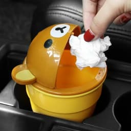 Car Trash Can Cute Storage Cup For Car Cartoon Trash Cup Bear Trash Can Storage And Sorting In The Car Automotive Goods