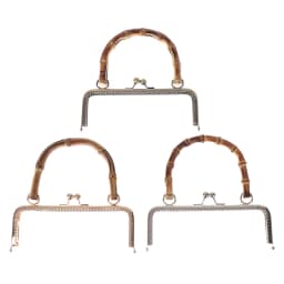 1PCS Square Round Wood Metal Purse Frame Handle Clutch Bag DIY Kiss Clasp Lock Embossing Square HandBag Hardware
