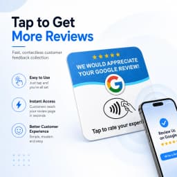 NTAG215 Programmable NFC Desktop Card 13.56MHz Square & Round Self‑Adhesive PVC NFC Tag for Google Menu Tap Table Access