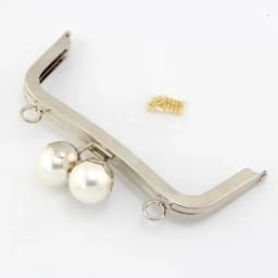 K673~K674 Pearl head 16CM square no hole Smooth surface screw purse frame DIY Kiss lock Coin Purse accessories