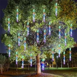 TIRVOSE Outdoor LED Meteor Shower String Light Waterproof Christmas Garland Fairy Light for Party Wedding Garden Tree Decoration