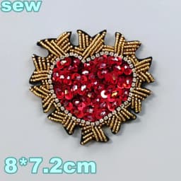 Embroidery Sequined Alphabet Pearl Letter Cross Patch,sequins Heart Beaded Eye Patches Badges Appliques for Clothing WF2210252
