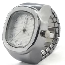 Ring Quartz Watch New Hot Sales Creative Alloy Shell Finger Square Dial Couple Men And Women