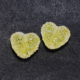 4pcs Shiny Hearts Shape Resin Pendant Charms for Earrings Necklace Jewelry Making Diy Supplies Accessories Phone Case Decoration