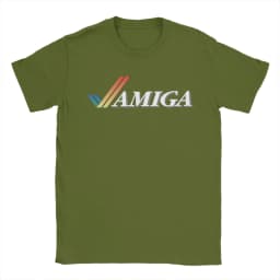 Men T-Shirts Commodore Amiga Logo Casual Cotton Tee Shirt Short Sleeve T Shirt Round Collar Tops Graphic Printed