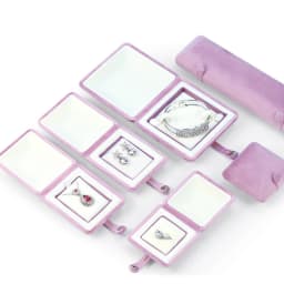 High Grade Double Open Jewelry Box Velvet Engagement Ring Box Wedding Ring Necklace Earring Gift Boxes Organizers Storage