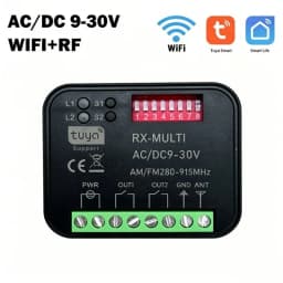 RX MULTI Tuya WIFI 300-868 MHz Garage Door Remote Control Receiver 433MHz 868MHz AC DC 9-30V 85-250V Smart Switch Module Opener