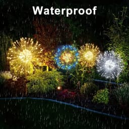 8 Mode Solar Powered Outdoor Grass Globe Dandelion Fireworks Lamp 90/120/150/180/200 LED For Garden Lawn Landscape Holiday Light