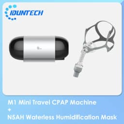 BMC M1 Mini Portable Travel CPAP for Sleep Apnea, 400g Lightweight Auto APAP with Waterless Humidification Mask