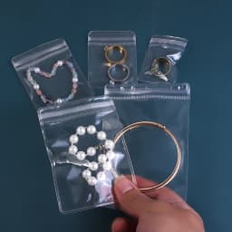 20pcs/lot Transparent PVC Self Sealing Plastic Bags Clear Zip Lock Pouches Jewelry Earrings Pendant Packaging Storage Bags