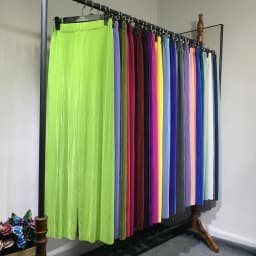 Women's Summer Chiffon Wide Leg Pants Casual Candy Color Loose Long Pants Lady Chic Solid Color High Waist Wide Leg Trousers
