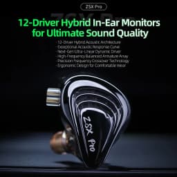 KZ ZSX Pro 5BA+1DD Hybrid Drive 10mm Dynamic Drive Unit Earphones, HIFI Music Earbuds Sport Game Headsets ZSXPRO