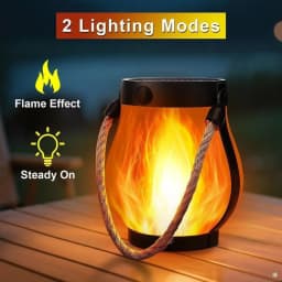 Solar Flickering Flame Lights Hanging Solar Powered Lantern Patio Porch Garden Decoration Camping Light Outdoor Table Decor