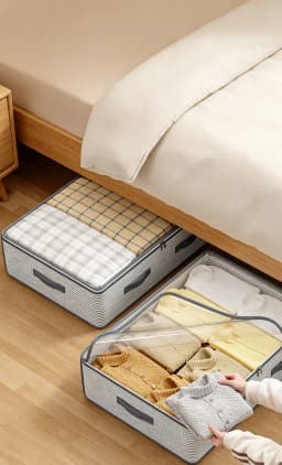 1pc Under-bed Storage Bag for Clothes / Large Capacity Dust-proof Storage Bag