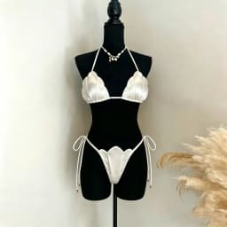 3 Pcs Shell Swimsuit Bikini with Skirt Swimwear Swimsuit Women Separates Push Up Swimwear Swimsuit Bathing Suit