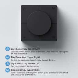 Hagibis Knob USB C Hub With Shortcut Buttons Type-C Docking Station Volume Adjustment Desktop Controller 2.5G RJ45 for Macbook