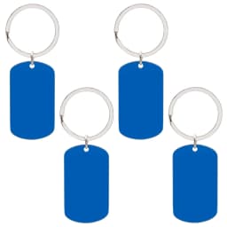50Sets Dog Id Tags Stainless Steel Rectangle Blank Stamping Pendants Military Soldier Card Jewelry Making DIY Necklacer Key Ring