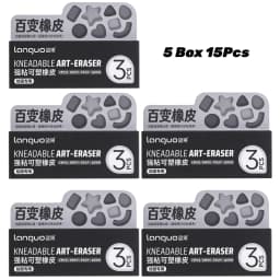 Kneaded Eraser, 3 Pack, Grey, Kneaded Erasers for Artists, Art Eraser, Kneadable Erasers, Back to School Supplies
