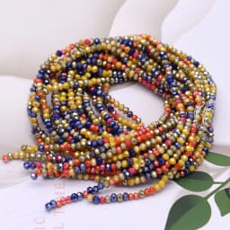 New Mixed AB color 2mm Czech crystal Glass Beads Rondelle Faceted Crystal Beads Needlework Loose Spacer Beads for Jewelry Making