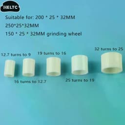 5-Sizes/set Grinding Wheel Arbor Bushing Adapter Kit 32-25-22-19-16-12.7mm For 250/150mm Bench Grinder Plastic Reducer Ring