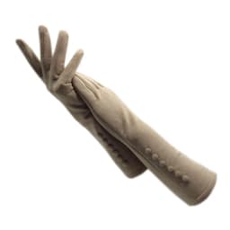 Gloves winter ladies gloves suede long 35CM arm suede fashion suede touch screen thick black gray beige dark blue brown light gr