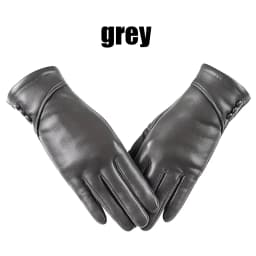 Elegant Women PU Leather Windproof Touchscreen Gloves With Soft Fleece Lining Warmth Cycling Gloves Anti-slip Design for Outdoor